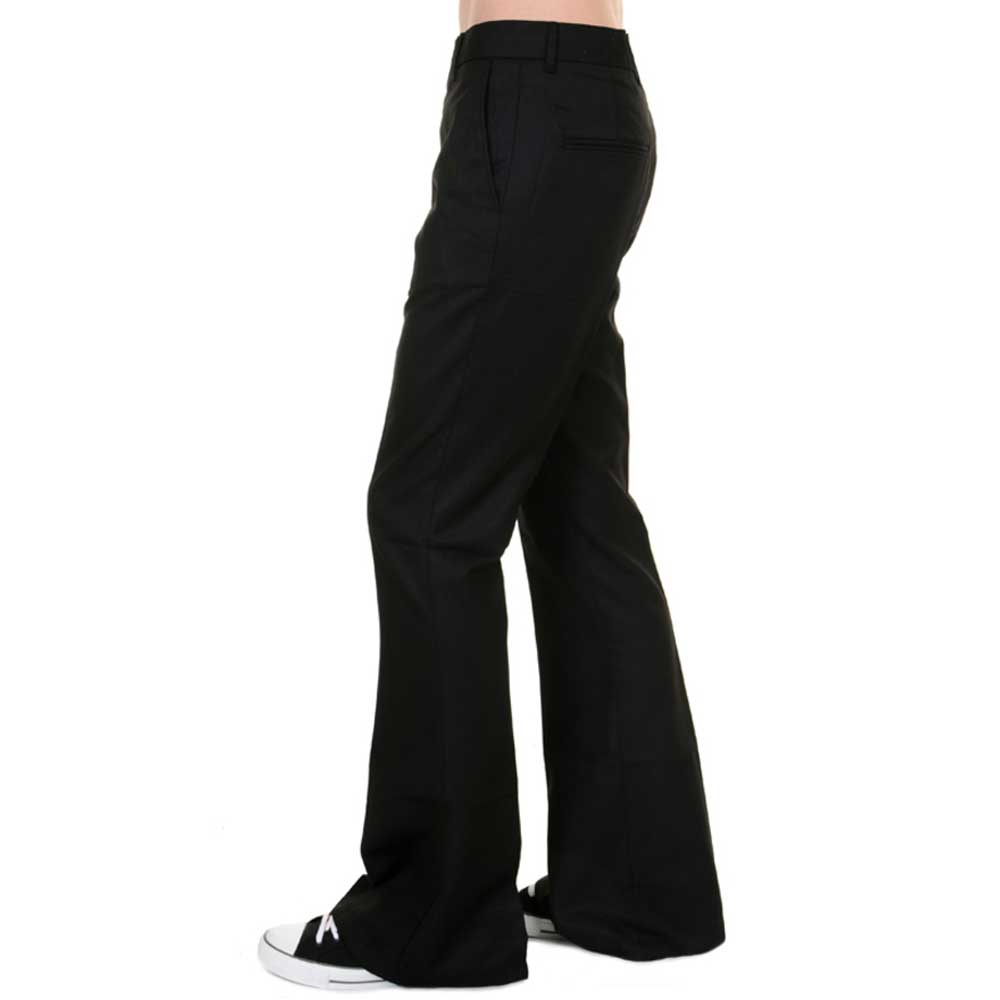 Run & Fly - Presley Stretch Cotton Twill Slacks Flare denim hose - Schwarz